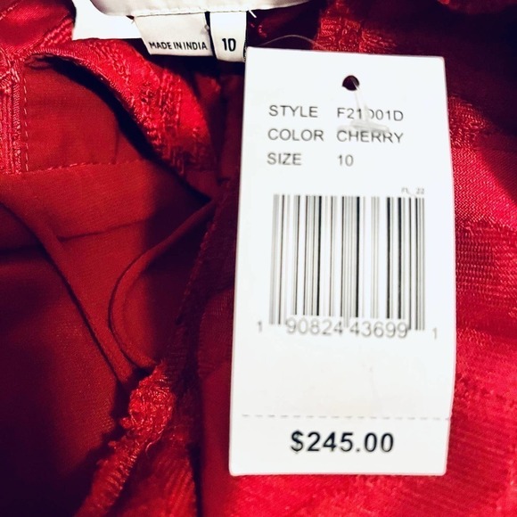 Sachin & Babi Gabby 80s-Inspired Puff Sleeve Cut-Out Tie Back Midi Dress 10 - Picture 11 of 14